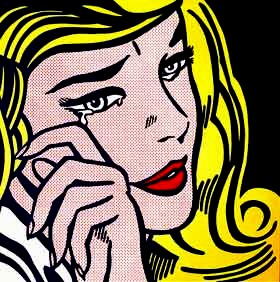 roy_lichtenstein_gallery_main Crying Girl by Roy Lichtenstein Enamel on Steel 1964