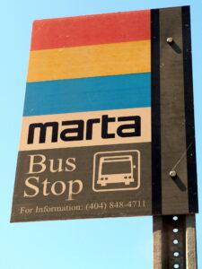 MARTA Bus Stop Sign