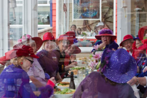 The Red Hat Society lunch meeting in Morro Bay, CA.  18 July 2009