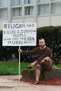 Anti-Abortion and Pro-Life Teapot Atheist Protest Fulton Street  October 13, 2010